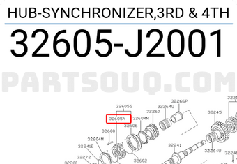 Nissan 32605J2001 HUB-SYNCHRONIZER,3RD & 4TH