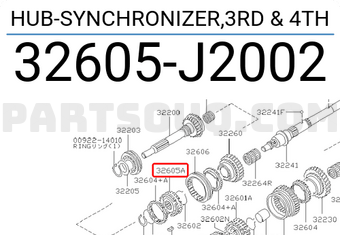 Nissan 32605J2002 HUB-SYNCHRONIZER,3RD & 4TH