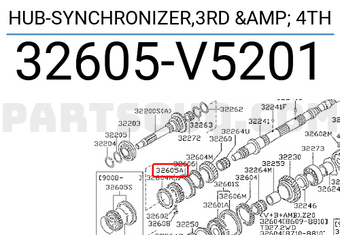 Nissan 32605V5201 HUB-SYNCHRONIZER,3RD & 4TH