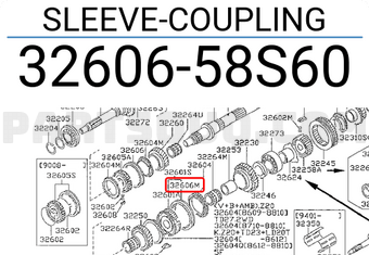 Nissan 3260658S60 SLEEVE-COUPLING