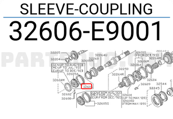 Nissan 32606E9001 SLEEVE-COUPLING