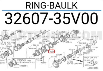 Nissan 3260735V00 RING-BAULK