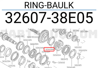 Nissan 3260738E05 RING-BAULK