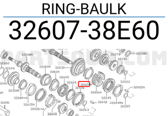 Nissan 3260738E60 RING-BAULK