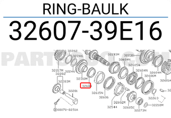 Nissan 3260739E16 RING-BAULK