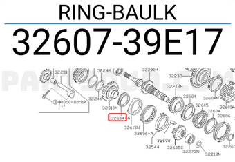 Nissan 3260739E17 RING-BAULK