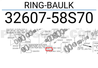 Nissan 3260758S70 RING-BAULK