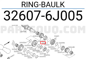 Nissan 326076J005 RING-BAULK