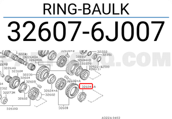 Nissan 326076J007 RING-BAULK