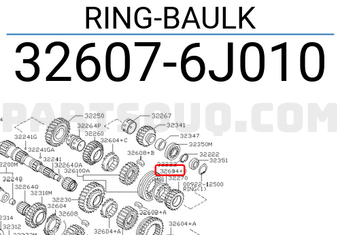 Nissan 326076J010 RING-BAULK