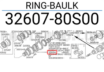 Nissan 3260780S00 RING-BAULK