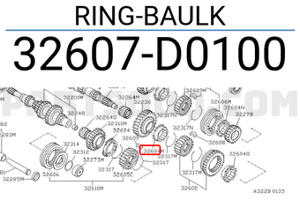 Nissan 32607D0100 RING-BAULK
