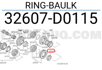 Nissan 32607D0115 RING-BAULK