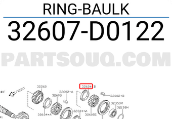 Nissan 32607D0122 RING-BAULK