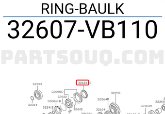 Nissan 32607VB110 RING-BAULK