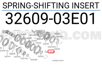 Nissan 3260903E01 SPRING-SHIFTING INSERT