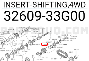 Nissan 3260933G00 INSERT-SHIFTING,4WD