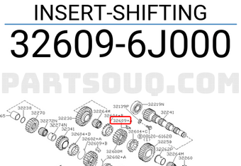Nissan 326096J000 INSERT-SHIFTING
