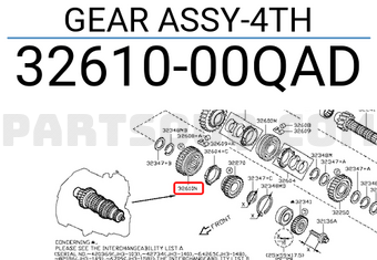 Nissan 3261000QAD GEAR ASSY-4TH
