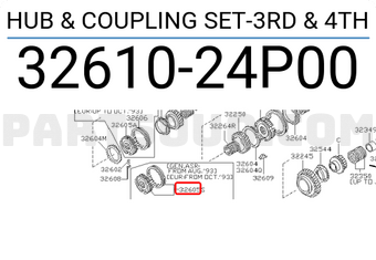 Nissan 3261024P00 HUB & COUPLING SET-3RD & 4TH