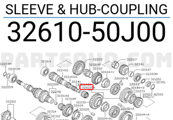 Nissan 3261050J00 SLEEVE & HUB-COUPLING