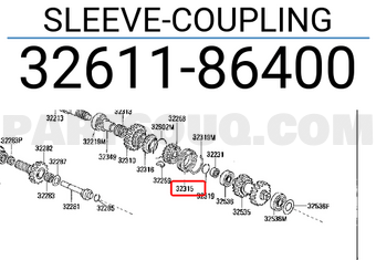 Nissan 3261186400 SLEEVE-COUPLING