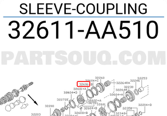 Nissan 32611AA510 SLEEVE-COUPLING