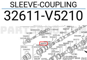 Nissan 32611V5210 SLEEVE-COUPLING