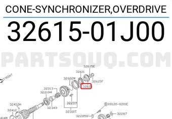 Nissan 3261501J00 CONE-SYNCHRONIZER,OVERDRIVE