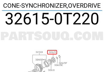 Nissan 326150T220 CONE-SYNCHRONIZER,OVERDRIVE