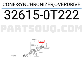 Nissan 326150T222 CONE-SYNCHRONIZER,OVERDRIVE