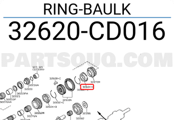 Nissan 32620CD016 RING-BAULK