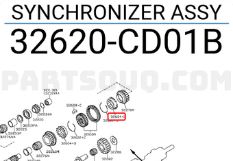 Nissan 32620CD01B SYNCHRONIZER ASSY