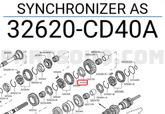Nissan 32620CD40A SYNCHRONIZER AS