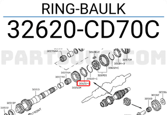 Nissan 32620CD70C RING-BAULK
