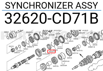 Nissan 32620CD71B SYNCHRONIZER ASSY