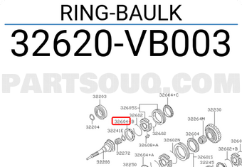 Nissan 32620VB003 RING-BAULK