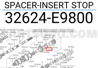 Nissan 32624E9800 SPACER-INSERT STOP