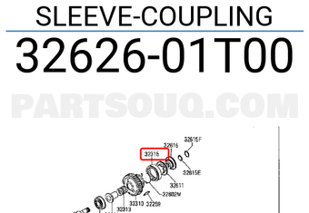 Nissan 3262601T00 SLEEVE-COUPLING