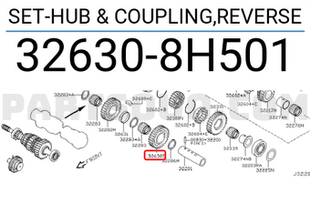 Nissan 326308H501 SET-HUB & COUPLING,REVERSE
