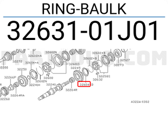 Nissan 3263101J01 RING-BAULK