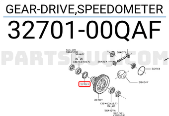 Nissan 3270100QAF GEAR-DRIVE,SPEEDOMETER