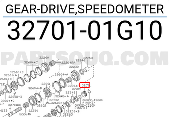 Nissan 3270101G10 GEAR-DRIVE,SPEEDOMETER
