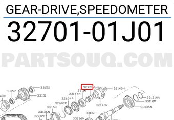 Nissan 3270101J01 GEAR-DRIVE,SPEEDOMETER