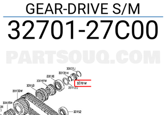 Nissan 3270127C00 GEAR-DRIVE S/M