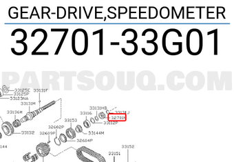 Nissan 3270133G01 GEAR-DRIVE,SPEEDOMETER