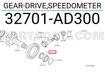 Nissan 32701AD300 GEAR-DRIVE,SPEEDOMETER