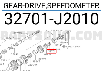 Nissan 32701J2010 GEAR-DRIVE,SPEEDOMETER