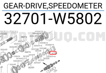 Nissan 32701W5802 GEAR-DRIVE,SPEEDOMETER