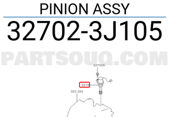 Nissan 327023J105 PINION ASSY